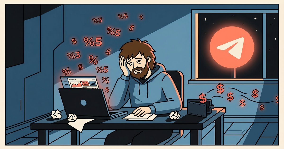 Creator frustrated by platform fees and friction when selling Telegram channel access via Whop, switching to Paprika