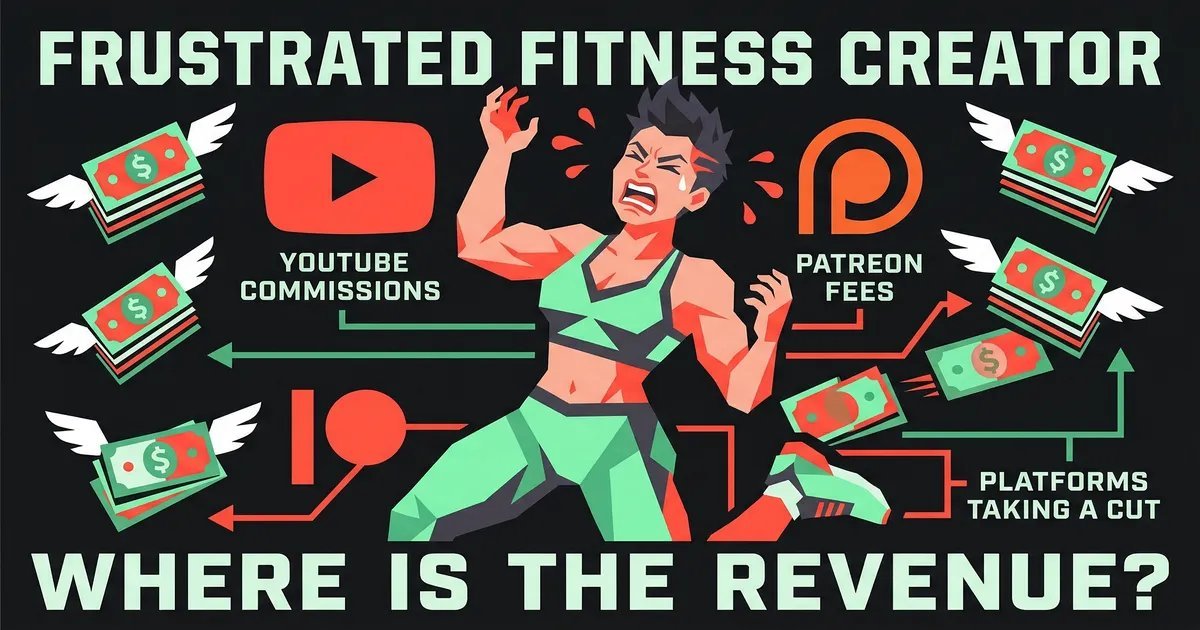 Fitness creator losing money to platform commissions and fees