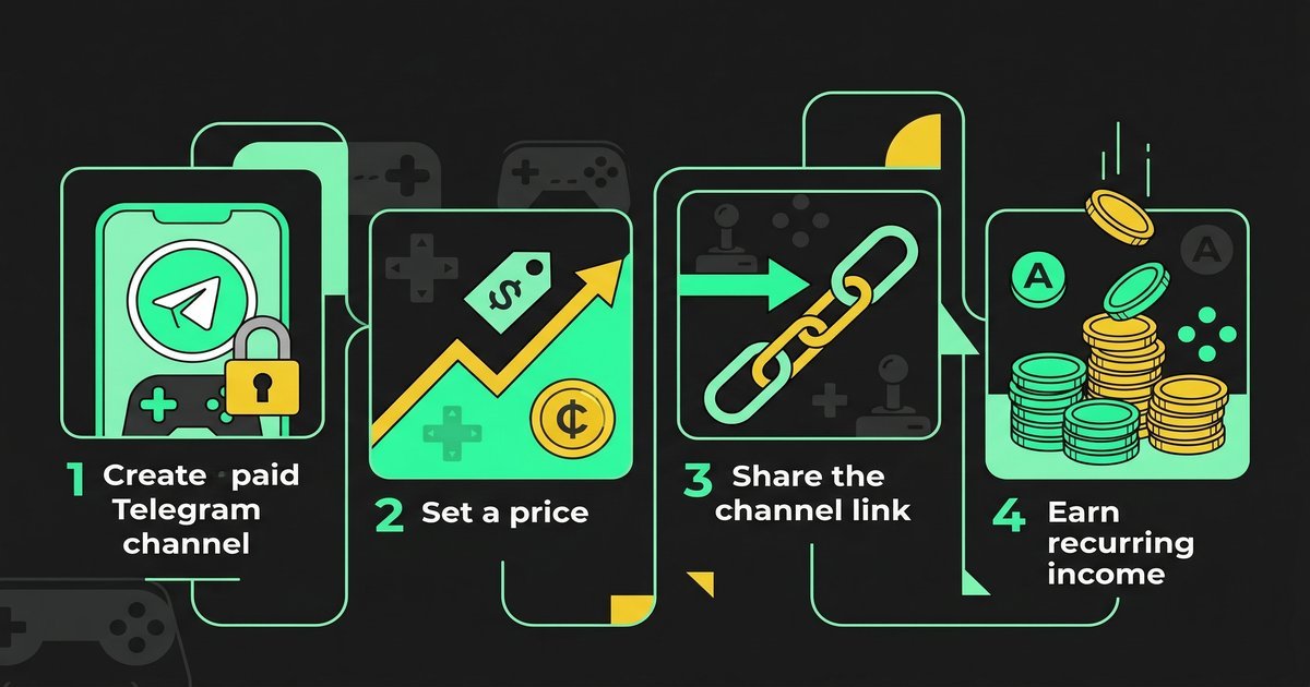 Four steps to monetize a Telegram gaming channel with Paprika