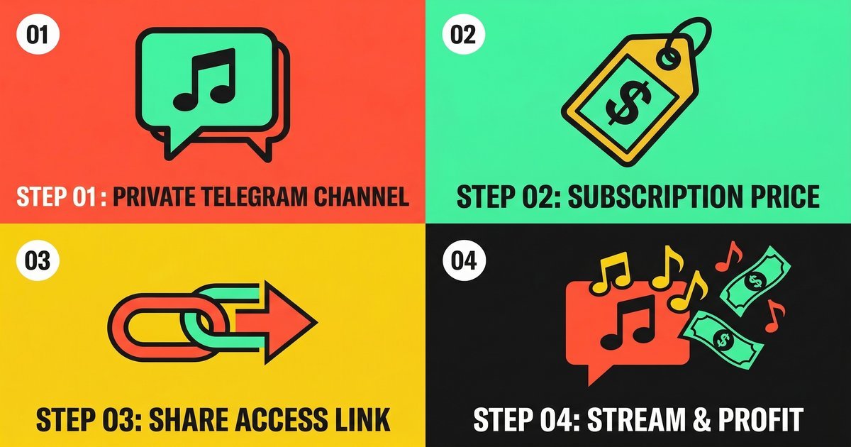 Four steps to monetize a Telegram music channel with Paprika — beats, sample packs, drops