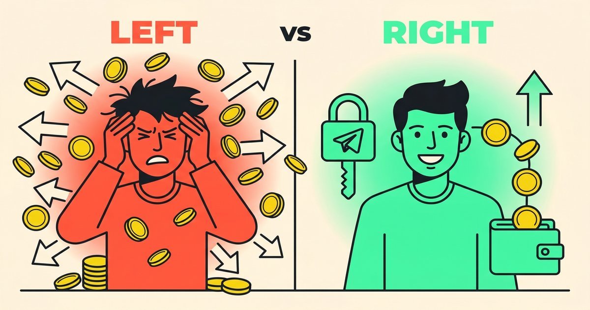 Creator frustrated with generic Telegram monetization options — ads, affiliate links, scattered revenue