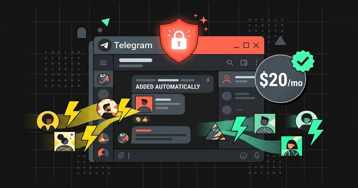 Telegram membership bot automating paid group access with automatic add and remove